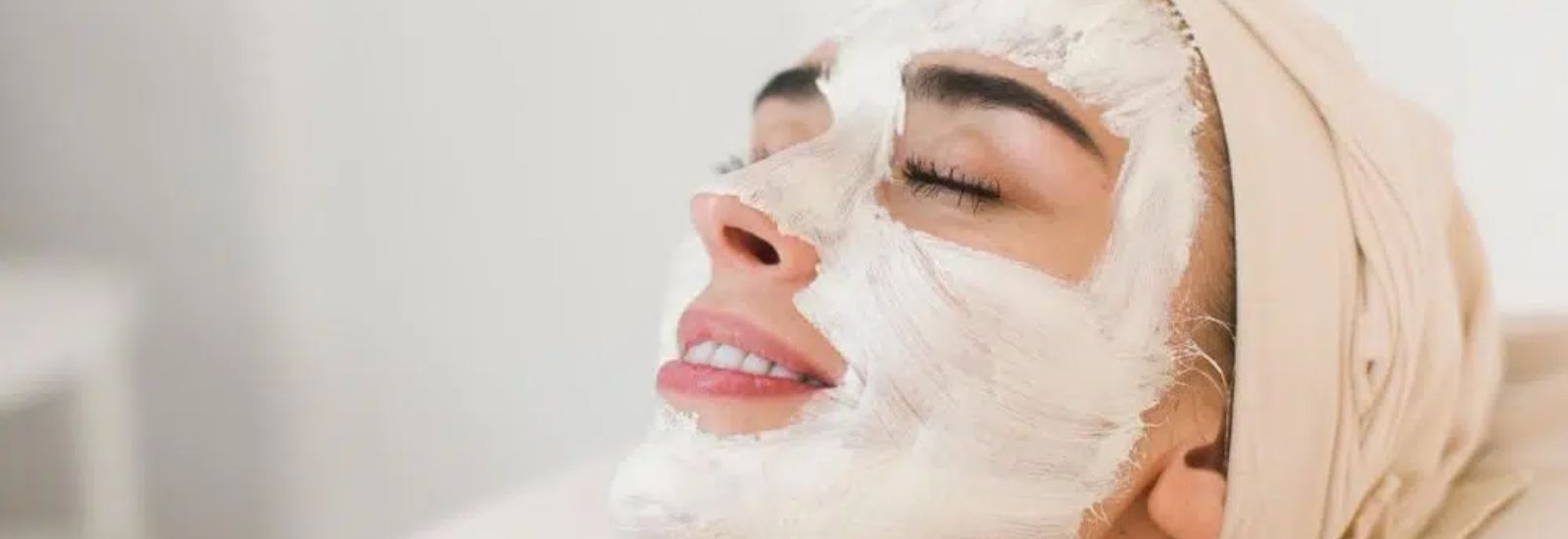 Woman in chemical peel treatment